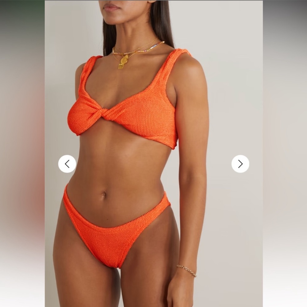 Hunza g Juno orange crinkle bikini